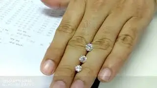Round Diamond Size live comparision , On hand