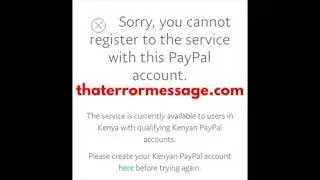 Cannot register this device PayPal (M Pesa)