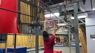 Getting two salmon ladders at America Ninja Warrior training