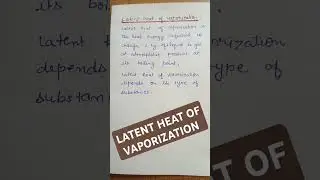 Latent Heat of Vaporization.     class 9th science