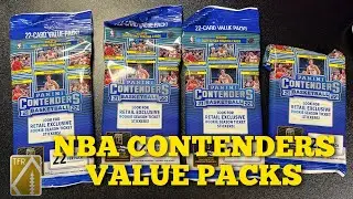 Opening 2021-22 Contenders Basketball Value Packs (x4) &mdash; Couple Good Rookie Inserts, Not Much Else