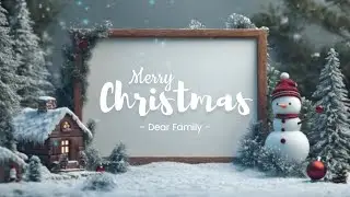 Free 3D Cartoon Family Friend Merry Christmas Photo Slideshow Template (Customizable) - FlexClip