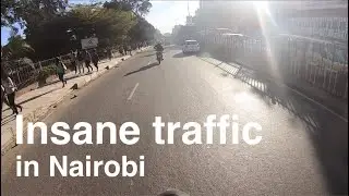 Insane traffic in Nairobi, Kenya