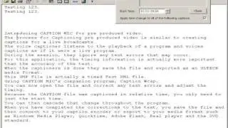Caption Mic - for post production captioning