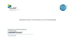 Bodenerosion im Kontext zum Klimawandel