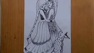 How to draw two girls best friend wishing Eid // pencil drawing // easy drawing // step by step