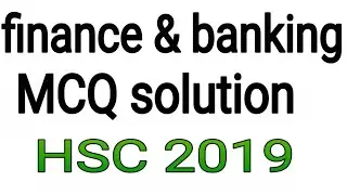 #Hsc finance & banking mcq solution