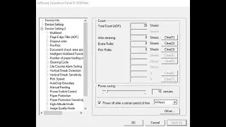 A guide on how to reset a counter in a FUJITSU scanner