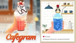 Cafegram gameplay (by LINE Corporation)