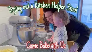 NEW KITCHEN HELPER STOOL, COME BAKE WITH US GINGERBREAD APPLE UPSIDE DOWN CAKE