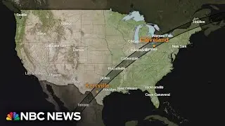 Watch: Moment of totality as solar eclipse crosses the U.S. | NBC News