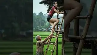 Helping Hand in the Rain  Village Life Emotional Moment 🌾☔