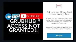 GRUBHUB DRIVERS DENIED ACCESS TO TOGGLE ON UNTIL DRIVER CARD ACTIVATED 🤦🤦🤦🤦