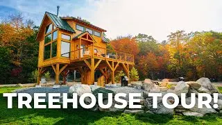 400sqft Riverside Treehouse w/ Hot Tub & Loft Tour!