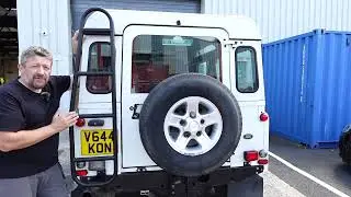 DA4710 - REAR LADDER FOR LAND ROVER DEFENDER - BY SAFETY DEVICES - FITS TO LEFT HAND SIDE