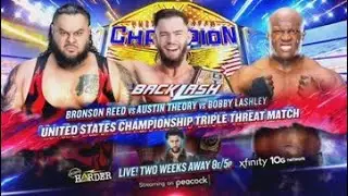 WWE Backlash 2023 Austin Theory vs Bobby Lashley vs Bronson Reed 2K23 Simulation