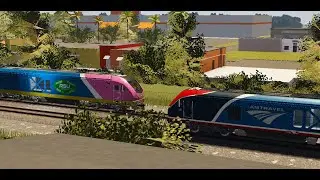 ROBLOX RSU: Rail Sim Universe, Amtrak ALC-42 Dev Train Meets Easter ALC-42 Chargers Hauling PO41.