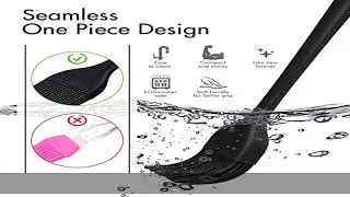 HOTEC Basting Brushes Silicone Heat Resistant Pastry Brushes Spread Oil Butter Sauce Marinades for