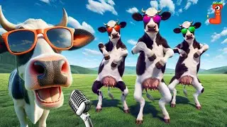 FUNNY COW DANCE 4│Cow Song & Cow Videos 2024 | Cow dance mix | funny dancing cow | moo song official