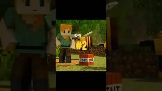 Minecraft Editz | Bees vs Steve: The Most Dangerous Fight in Minecraft #shorts #minecraft