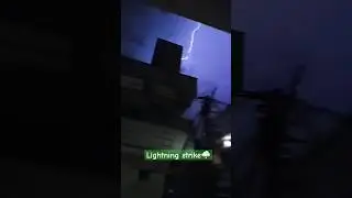 Lightning strike in karachi #karachi