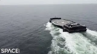 SpaceX reveals new drone ship 'A Shortfall of Gravitas' at sea