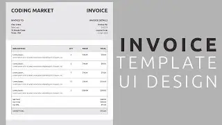 How to create Invoice Template UI Design In HTML and CSS || Business Invoice Template UI Design