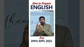 How to Prepare ENGLISH Subject for EPFO APFC 2025