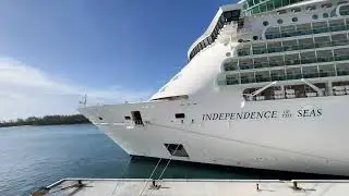 Time Lapse - People Going Back to their Ships and Ships Departing Nassau, Bahamas
