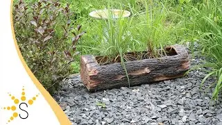 Sunnydaze Outdoor Rustic Polyresin Log Flower Pot Planter - 35-Inch-FC-754