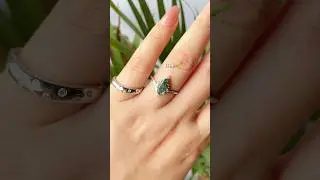 Natural style engagement ring 💍🌱#mossagate #engagementrings #weddingrings #uniquering #ringforher