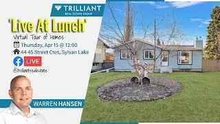 ☀️ LIVE AT LUNCH - 44 45 Street Crescent, Sylvan Lake 🏡⁣