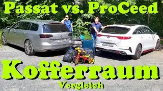 KIA ProCeed GT vs. VW Passat B8 Variant - Kofferraum - Vergleich Test Urlaub Gep&auml;ck Erfahrung Alltag