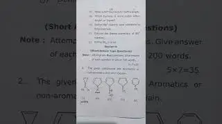 M.sc 1st semester ## question paper 2023 Organic chemistry ##vbspu