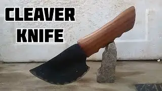 membuat pisau cacah daging -making cleaver knife