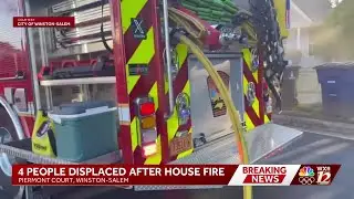 4 displaced after house fire on Piermont Court in Winston-Salem