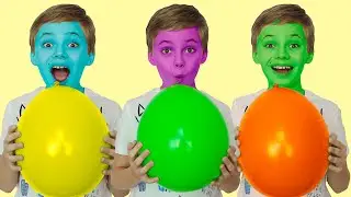 Magic Colored Ballons fun kid video / Nick and Poli
