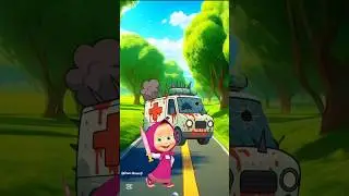 Police and Ambulance zombie car/Cartoon Masha#animation#cartoon#zombie