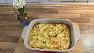 Hüttenkäse-Lauch-Auflauf ❄️ ein Wohlfühlgericht an kalten Tagen 😍