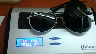 Protección lente original RayBan vs lente imitación, tester UV