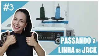 COMO PASSAR A LINHA NA MÁQUINA de costura industrial Jack a5e AMH #maquinadecostura #costura #jack