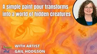 What happens when a simple paint pour transforms into a world of hidden creatures?