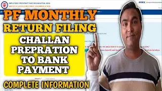 how to prepare pf monthly contribution challan| pf monthly return filing | pf monthly challan excel