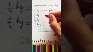 Convertir des kg en g ! #shorts #math&eacute;matiques #maths #coll&egrave;ge #lyc&eacute;e #kilo #prof #conversion