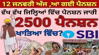 12 ਜਨਵਰੀ ਅੱਜ, Punjab Budapa Pension News Today।