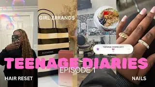 Teenage Diaries EP.1 ⋆.𐙚 ̊ | Girl Errands, Hair Reset, DIY Nails & Trying Açai 🤍