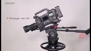 SEEDER 2-Stage Pedestal System S60PT800 for Broadcast Studio