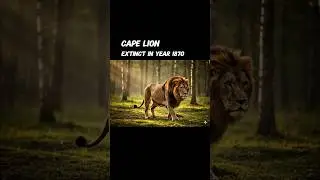Amazing Extinct Animals You Must See| Cape Lion |  using AI #ai #wildlife #youtubeshorts