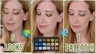 ELF COSMETICS EARTH & OCEAN PALETTE 🌍🌊 REVIEW, SWATCHES, + 6 LOOKS!