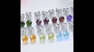 5mm Round Cut Natural Gemstone Stud Earrings   Your Choice of Gemstone